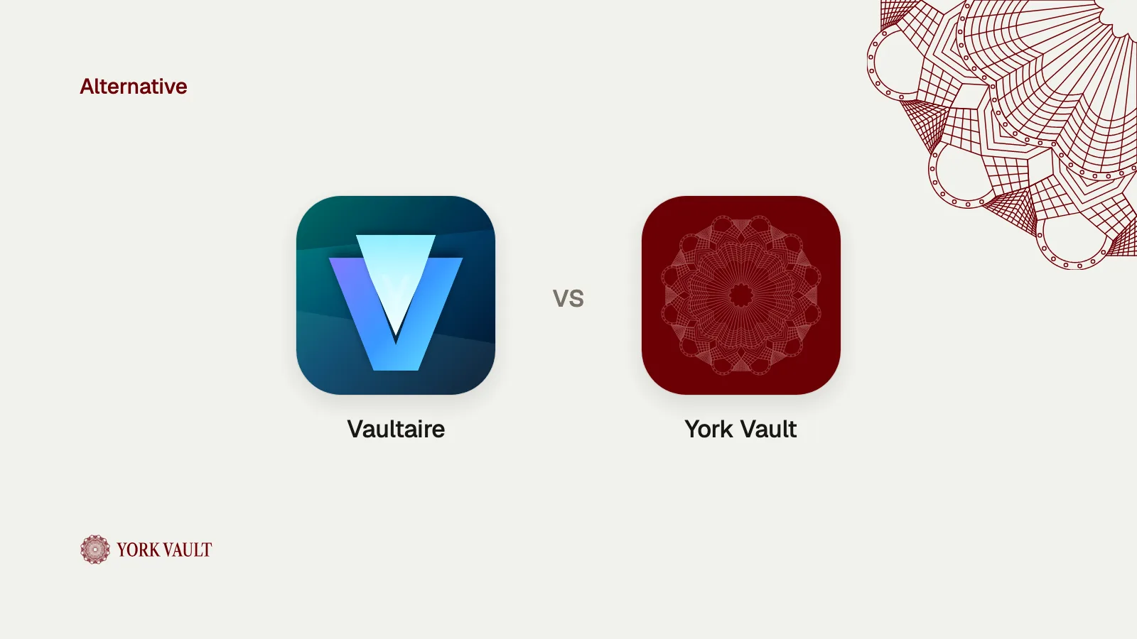 Vaultaire app icon next to the York Vault app icon