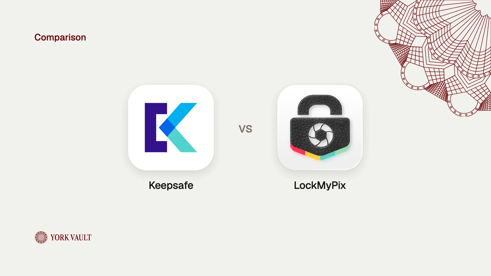 Keepsafe app icon next to the LockMyPix app icon