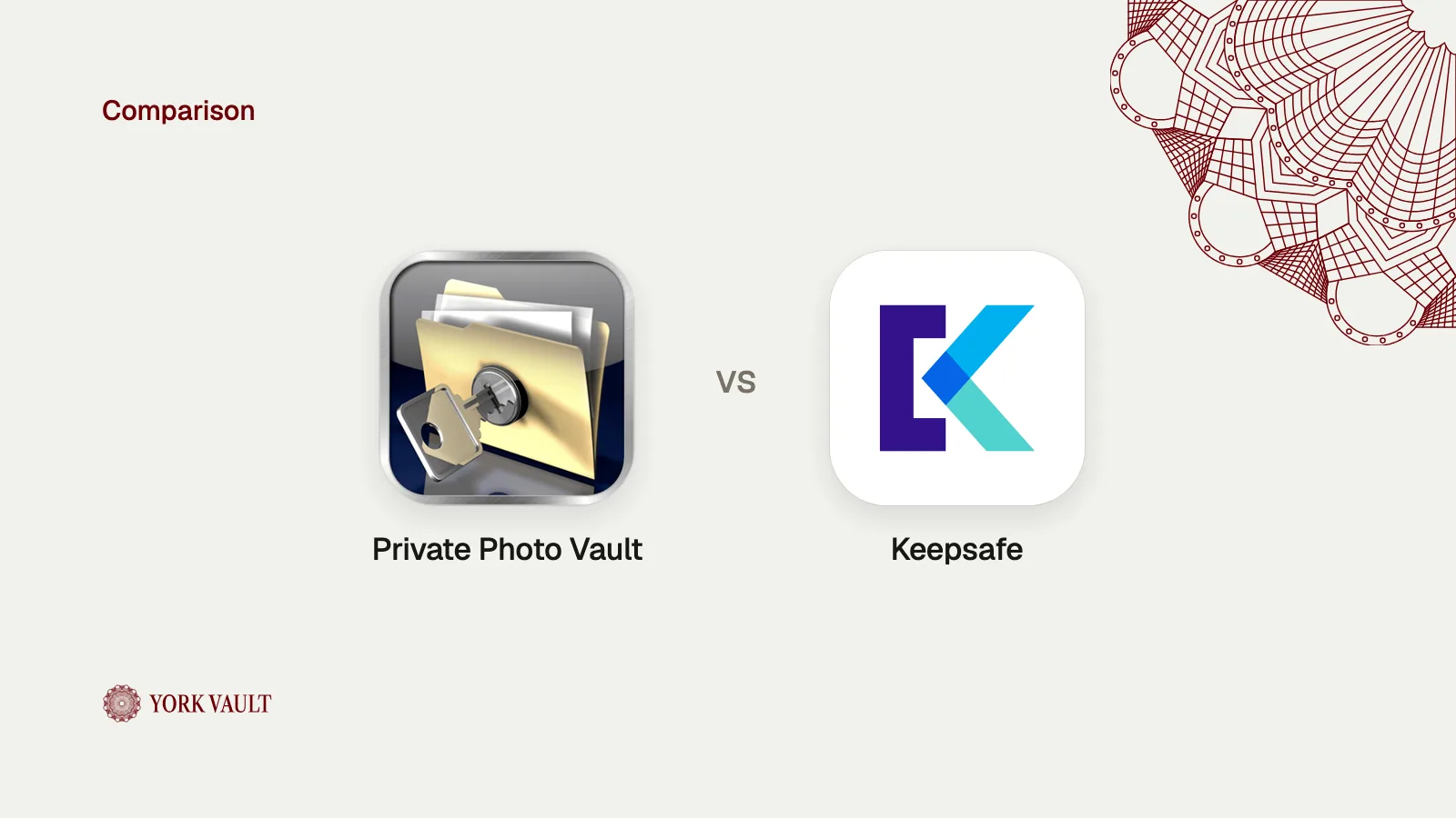 Private Photo Vault app icon next to the Keepsafe app icon