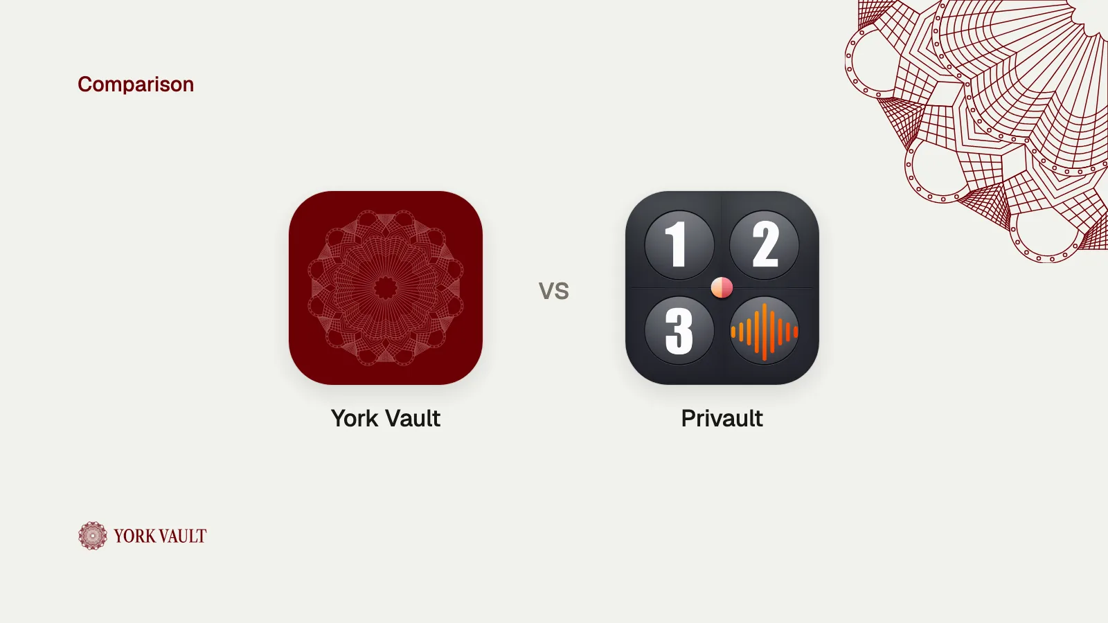 York Vault app icon next to the Privault app icon