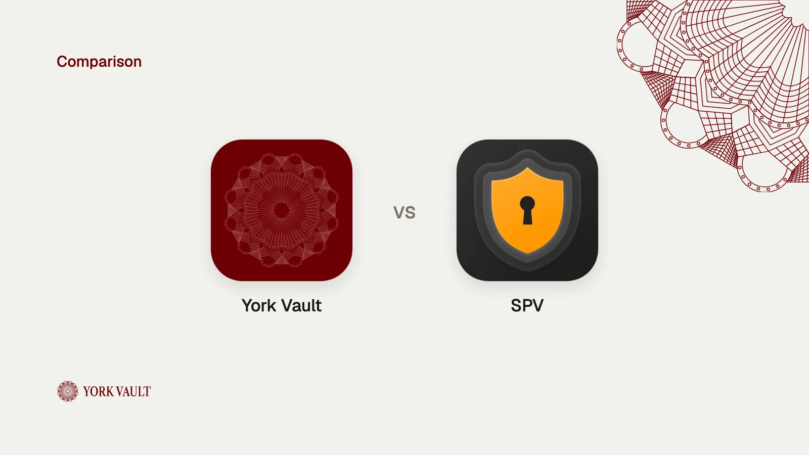 York Vault app icon next to the SPV app icon