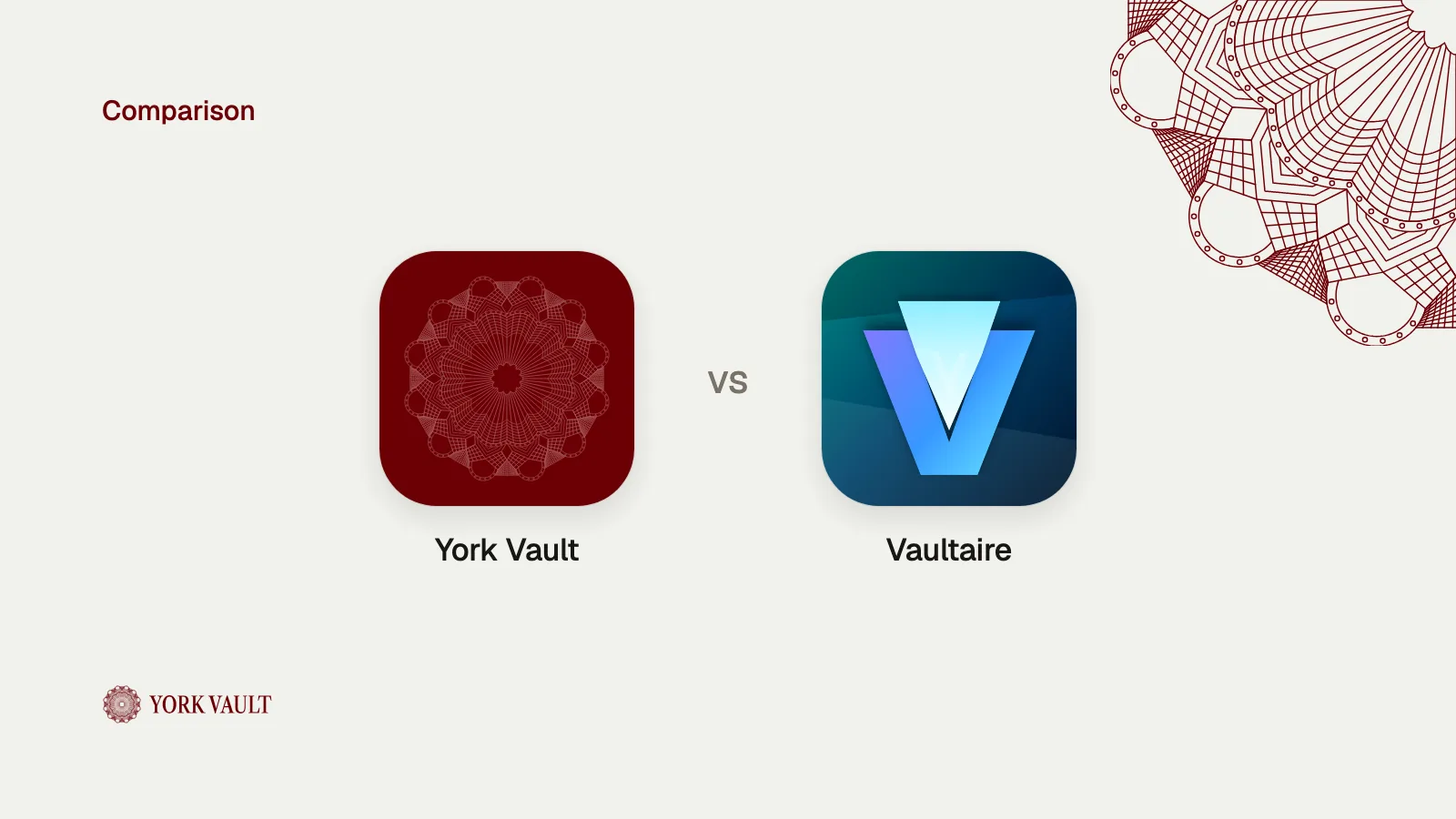 York Vault app icon next to the Vaultaire app icon