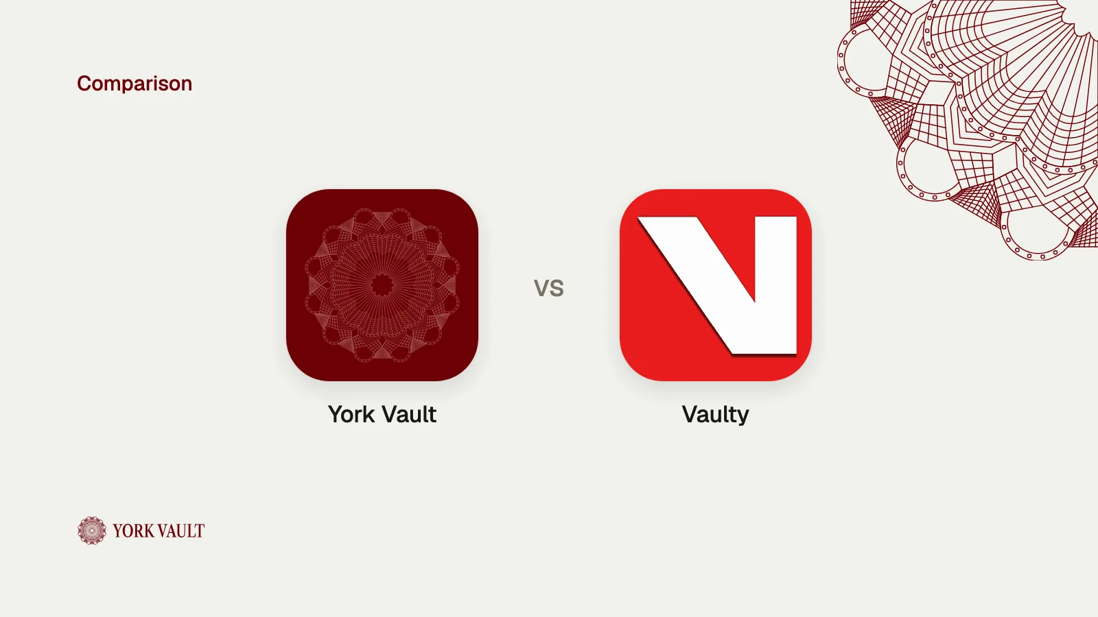 York Vault app icon next to the Vaulty app icon