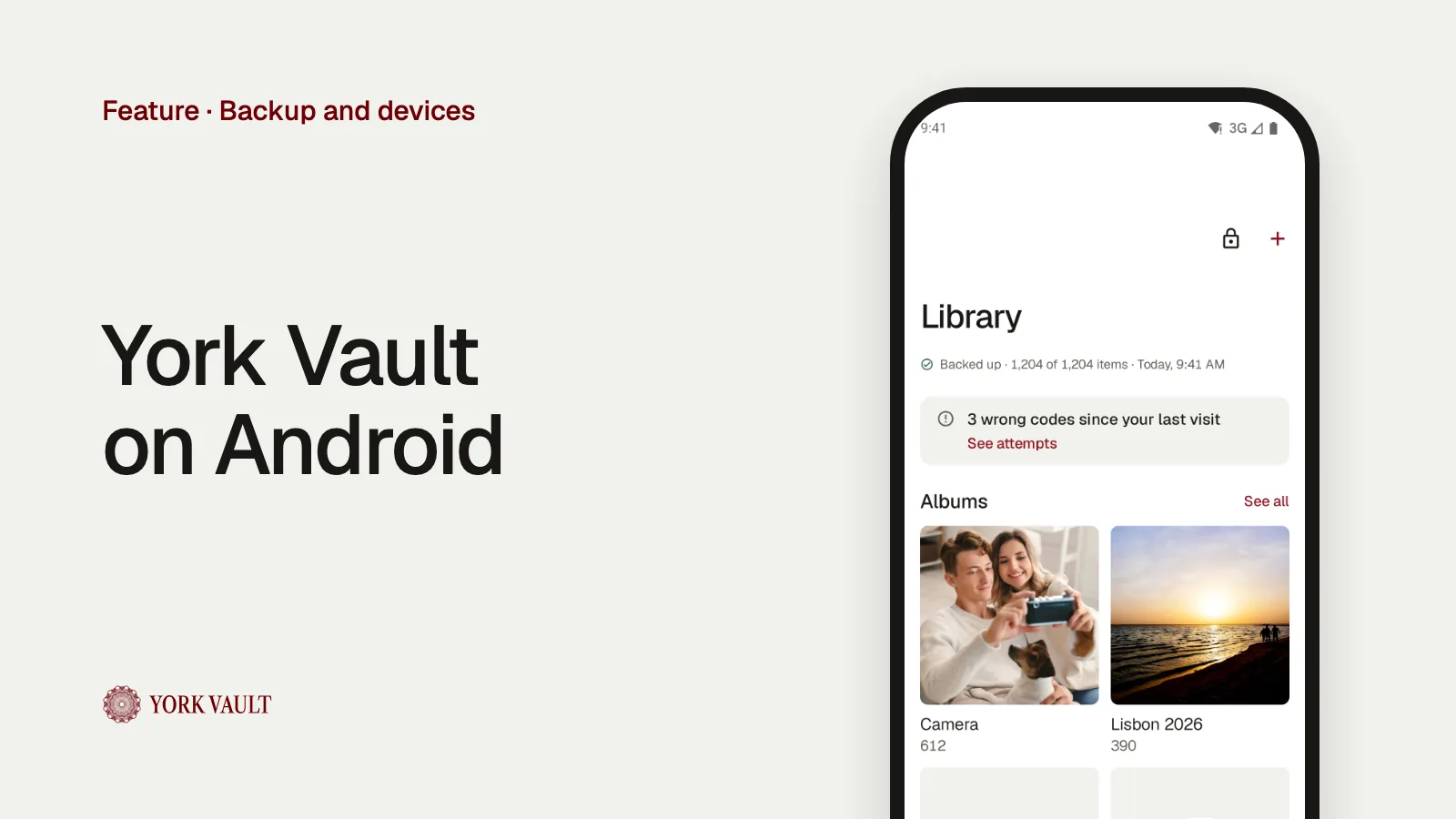 York Vault on Android in York Vault on Android