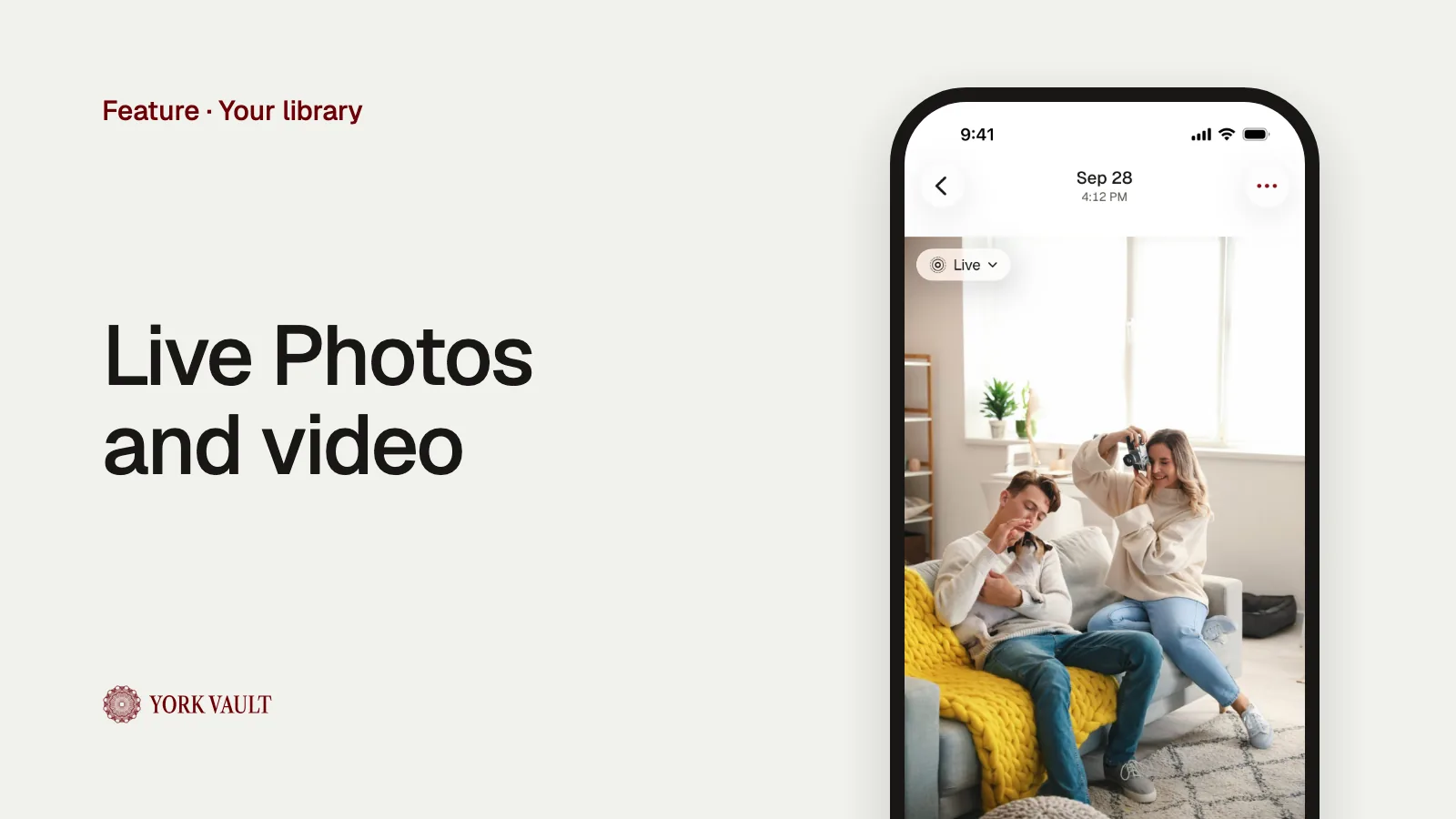 Live Photos and video in York Vault on iPhone